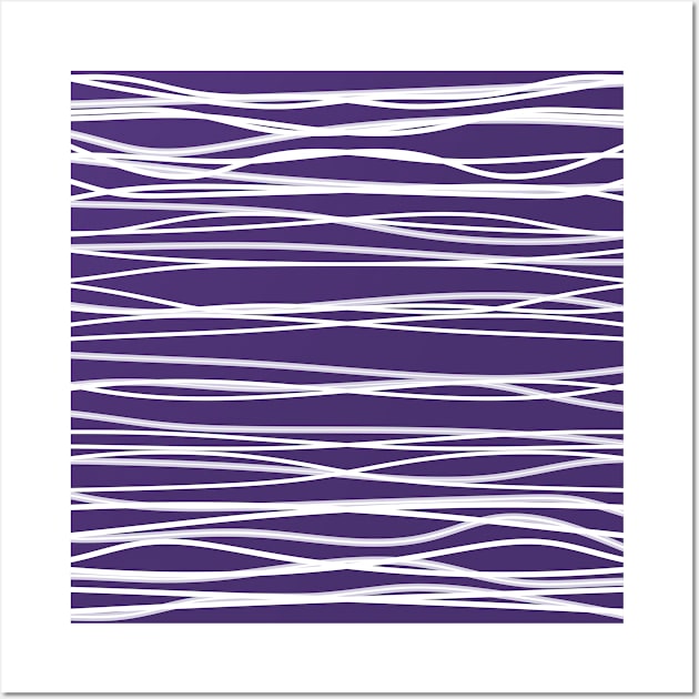 Painerly Lines Across Royal Purple Wall Art by PSCSCo